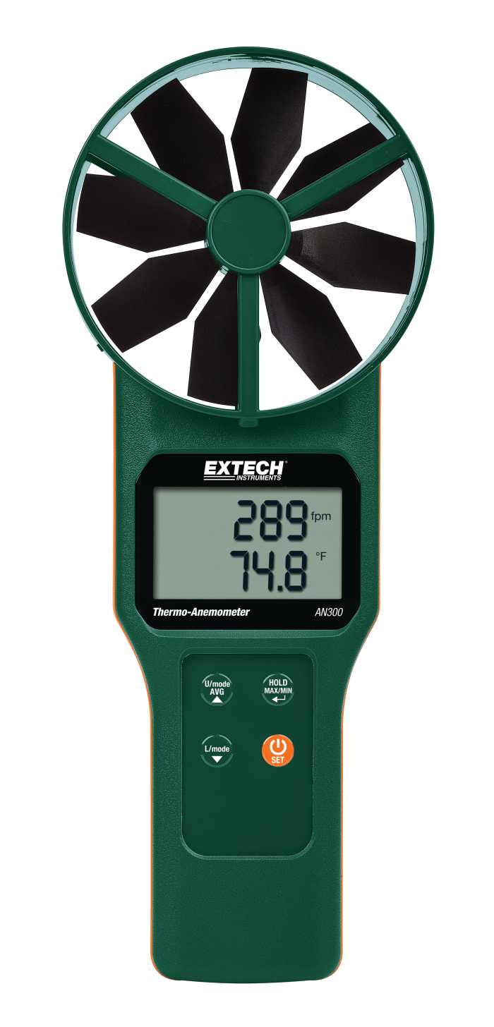 Extech 407123 Thermo-Anemometer with 3-ft probe